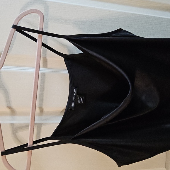 Ashley Stewart Black Draped Camisole Top (NWOT) - Picture 2 of 3